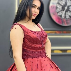 فستان خطبة خمري